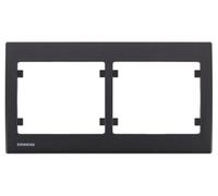 Siemens - plaque double horizontale anthracite