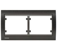 Plaque Double Horizontale Métal Noir Delta IRIS