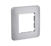 Plaque electrique | Interrupteur pour prise | Prise interrupteur electrique | plaque plastique | prise murale | Prise avec interrupteur | Gamme Casual Plaque Simple Alu Embouti Brossé