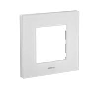 Plaque electrique | Interrupteur pour prise | Prise interrupteur electrique | plaque plastique | prise murale | Prise avec interrupteur | Gamme Casual Plaque Simple Verre Blanc