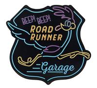 Plaque en métal avec Inscription « Road Runner Garage »