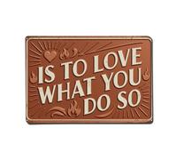 Plaque en métal avec slogans de motivation rétro Love Your Work Loft - Décoration murale pour café, club, bar, bureau, maison et jardin - 20,3 x 30,5 cm