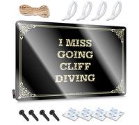 Plaque en métal Chaos Décoration murale pour amoureux d'intérieur et d'extérieur | Décoration de maison ouverte pour salle de classe I Miss Going Cliff Diving/Texas Décoration murale pour la maison
