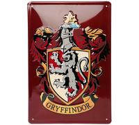 Plaque en métal de Harry Potter - Gryffondor - pour Indifférent - rouge Standard