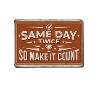 Plaque en métal « Make Days Count Attic » - Slogans de motivation rétro - Décoration murale pour café, club, bar, bureau, maison et jardin - 20,3 x 30,5 cm