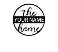 Plaque en métal personnalisée avec nom de famille, monogramme en forme de lettre fendue, décoration murale en métal, panneau de nom de famille personnalisé pour la maison, l'art mural rustique de