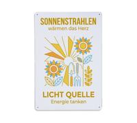 Plaque en métal vintage amusante avec inscription « Sunshine Mood Lush »