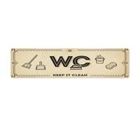Plaque en métal vintage avec brosse WC | Plaque murale de style vintage pour café, bar, bureau, maison, jardin, porte d'entrée, chambre à coucher et couloir 10,2 x