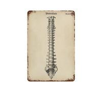 Plaque en métal vintage avec colonne vertèbres pour bureau | Plaque murale ronde de style vintage pour café, bar, bureau, maison, jardin, porte d'entrée, chambre à coucher