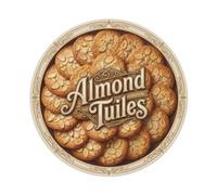 Plaque en métal vintage avec tuiles d'amande | Plaque ronde de style vintage de 20,3 x 20,3 cm pour décoration murale pour café, club, bar, bureau, jardin, porte d'entrée