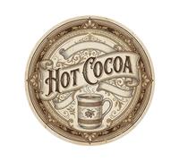 Plaque en métal vintage Hot Cocoa