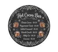 Plaque en métal vintage Hot Cocoa Bar Menu