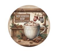 Plaque en métal vintage Hot Cocoa Bar Mug