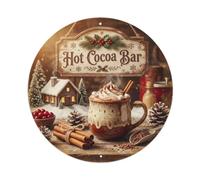 Plaque en métal vintage Hot Cocoa Bar Mug