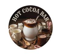 Plaque en métal vintage Hot Cocoa Bar Pichet