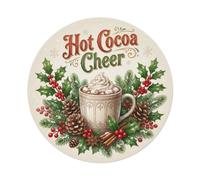 Plaque en métal vintage Hot Cocoa Cheer Berries