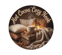 Plaque en métal vintage Hot Cocoa Cozy Nook