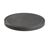 Plaque en pierre de lave Ollare - Réfractaire de l'Etna pour four électrique et gaz, barbecue, gril pour pizza et viande - Tailles au choix, forme ronde (40 cm3)
