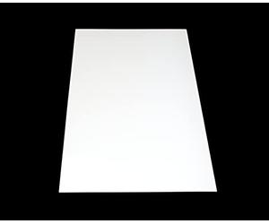 Plaque en plastique ABS 1000 x 490 mm - Couleur : blanc - Épaisseur : 1-2-3 et 4 mm - Film de protection unilatéral - Qualité A (2 mm-100049-blanc)