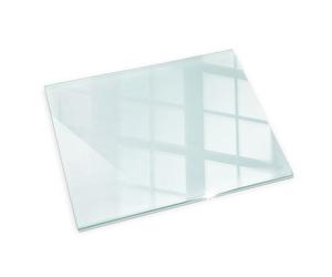 Plaque en Verre devant cheminée 80x60 Rectangulaire Transparent en Verre Panneau décoratif de cheminée