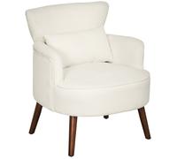 Plaque épaissieFauteuil avec dossier, accoudoirs arrondis, rembourré Fauteuil lounge avec aspect cordé, pieds en bois, pour chambr