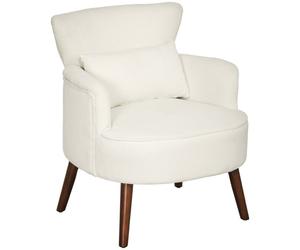 Plaque épaissieFauteuil avec dossier, accoudoirs arrondis, rembourré Fauteuil lounge avec aspect cordé, pieds en bois, pour chambr