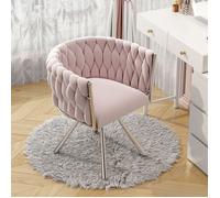 Plaque épaissieFauteuil de maquillage en velours, 1pc, fauteuil pivotant simple de luxe pour chambre à coucher, fauteuil pivotant