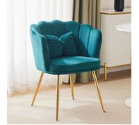Plaque épaissieFauteuil de salon moderne en velours, chaise de bain, chaise confortable, rembourrée et décorative avec dossier en