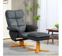 Plaque épaissiefauteuil relax avec tabouret, rangement, fauteuil TV rembourré avec fonction inclinable, fauteuil TV pivotant 360°