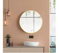 Plaque épaissieKleankin LED miroir de salle de bain miroir mural rond Ø 50 cm avec fonction mémoire ip44 pour salle de bain salon