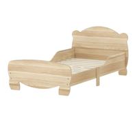 Plaque épaissieLit d'enfant 143,5 x 80 cm Lit de maison en bois massif Lit pour jeunes avec protection contre les chutes, lit de j