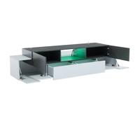 Plaque épaissieMeuble TV LED, commode TV, meuble bas, centre multimédia moderne avec étagères en verre pour salon, chambre à couc