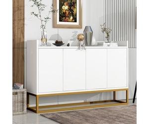 Plaque épaissieNouveau buffet moderne de style minimaliste Premium sense quatre portes buffet sans poignée pour salle à manger, sa
