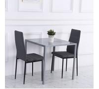 Plaque épaissietable à manger - table carré pour 4 personnes, table de salon avec plateau en verre trempé, cuisine de style modern