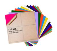 Plaque Feuilles Acrylique Translucides Colorées,Plaque PVC D'épaisseur pour Découpe au Laser, Panneaux Acryliques Colorés pour Verre, Bricolage, Peinture, Loisirs Créatifs (12,30X30CM)