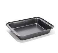 Plaque four, Plaque de cuisson four, 32 x 22 x 5.5 cm | Moule de Cuisson Antiadhésif Rectangulaire, Acier au carbone, Moule Cuisson avec des Côtés Hauts pour Cuire et Griller