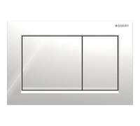Plaque Geberit Omega20 carrée DT chromé brillant chromé mat - GEBERIT 115.080.KH.1
