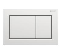 Plaque Geberit Omega20 carrée DT chromé mat laq facile net chromé brillant - GEBERIT 115.080.JQ.1