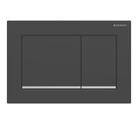 Geberit Omega20 - Plaque de déclenchement, noir mat / chrome brillant 115.080.14.1