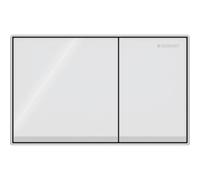 Plaque Geberit Omega60 carrée DT à fleur blanc réfl chr bri - GEBERIT 115.081.SI.1