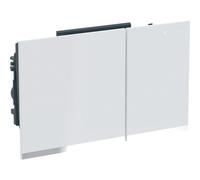 Plaque Geberit Omega60 carrée DT blanc réfl chromé brillant - GEBERIT 243.118.SI.1
