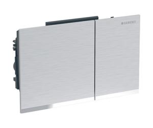 Plaque Geberit Omega60 carrée DT chromé brossé chromé brillant - GEBERIT 243.118.GH.1