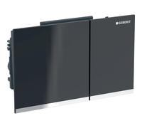 Plaque Geberit Omega60 carrée DT noir réfl chromé brillant - GEBERIT 243.118.SJ.1