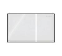 Geberit Plaque de déclenchement Omega 60 Square 115081SI1 Verre blanc, pour réservoirs Omega