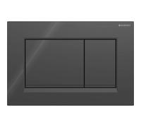 Plaque Geberit Sigma20 carrée DT noir noir mat - GEBERIT 115.883.DW.1