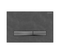 Plaque Geberit Sigma50 carrée DT noir chromé ardoise Mustang - GEBERIT 115.671.JM.2
