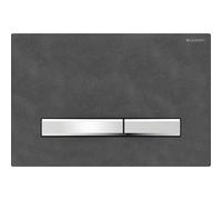 Plaque Geberit Sigma50 carrée DT chromé ardoise Mustang - GEBERIT 115.788.JM.2