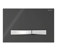 Plaque Geberit Sigma50 carrée DT chromé noir - GEBERIT 115.788.DW.2