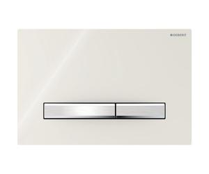 Plaque Geberit Sigma50 carrée DT chromé sable gris - GEBERIT 115.788.JL.2