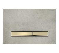 Plaque Geberit Sigma50 carrée DT laiton aspect béton - GEBERIT 115.672.JV.2